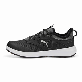 Puma Women's IGNITE Malibu Spikeless Golf Shoes - Puma Black/ Puma Silver Spikeless golf footwear