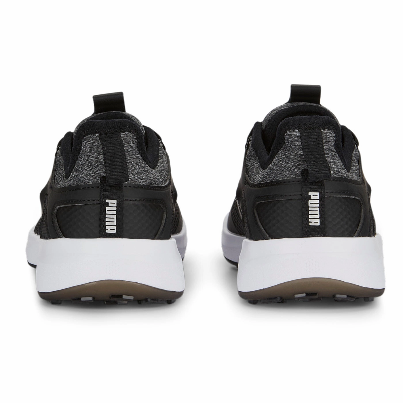Puma Women's IGNITE Malibu Spikeless Golf Shoes - Puma Black/ Puma Silver Chic Platform Sneakers