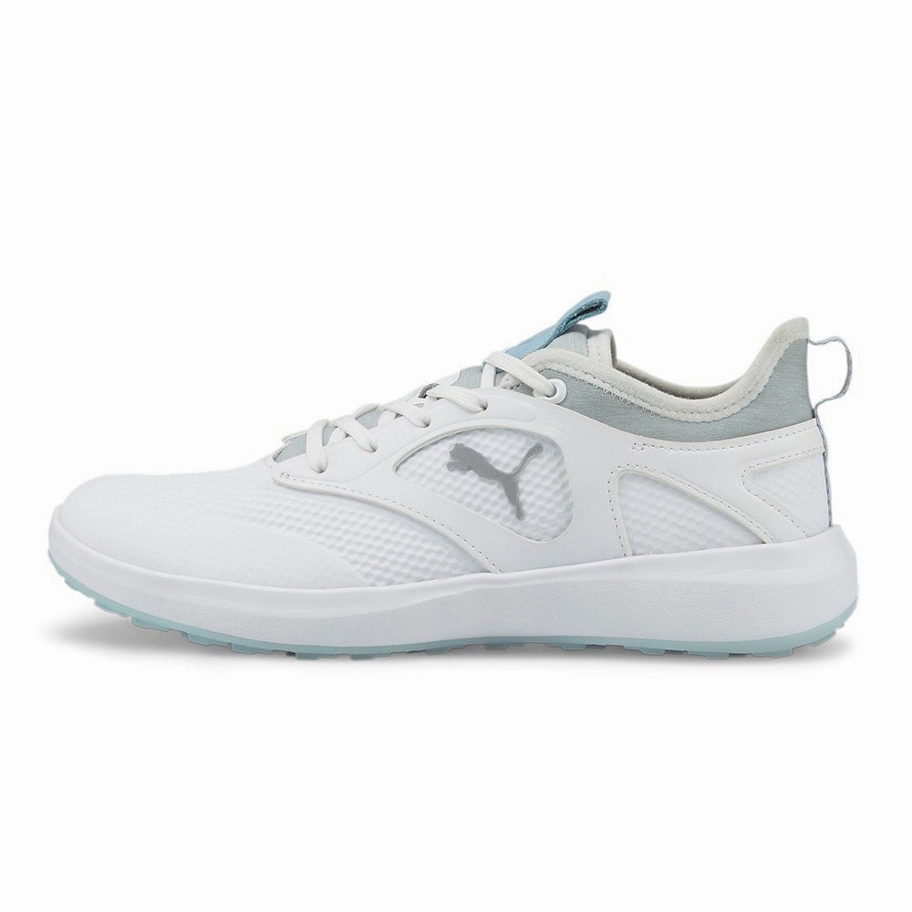 Puma Women's IGNITE Malibu Spikeless Golf Shoes - Puma White/ Puma Silver/ Lucite Puma golf shoe styles