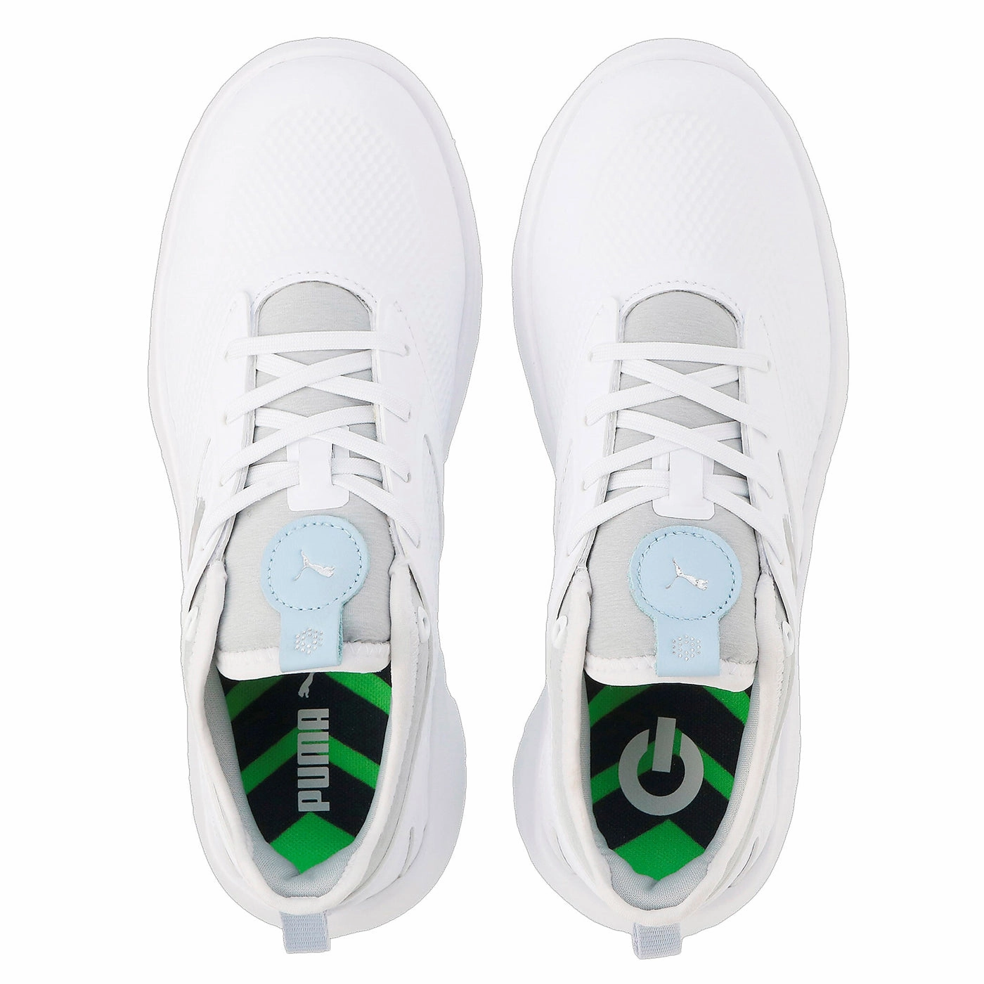 Puma Women's IGNITE Malibu Spikeless Golf Shoes - Puma White/ Puma Silver/ Lucite Soft Grip Golf Shoes