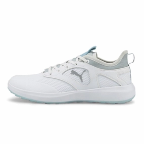 Puma Women's IGNITE Malibu Spikeless Golf Shoes - Puma White/ Puma Silver/ Lucite Puma golf shoe styles