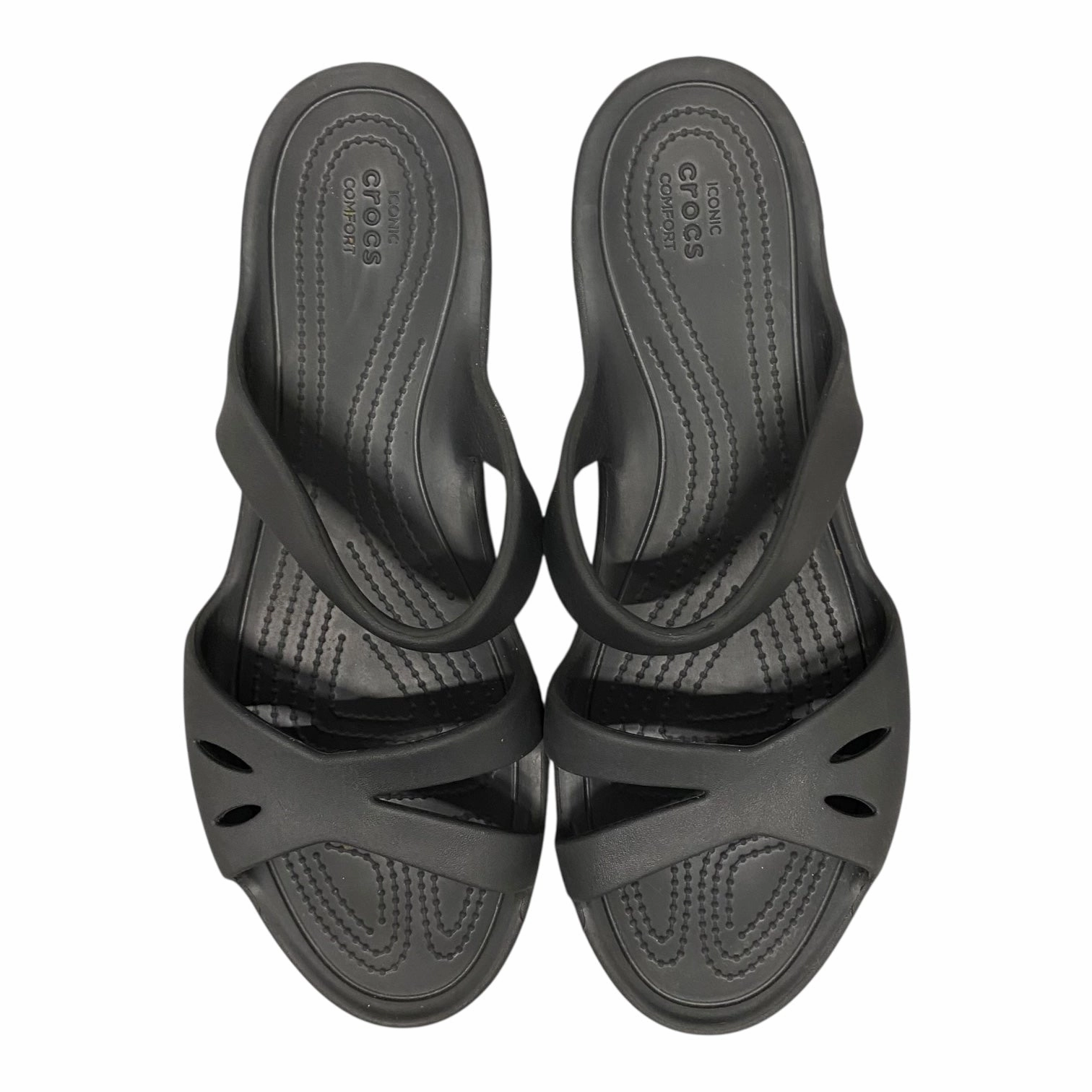 Sandals Flats By Crocs In Black, Size:11 Lightweight Clogs