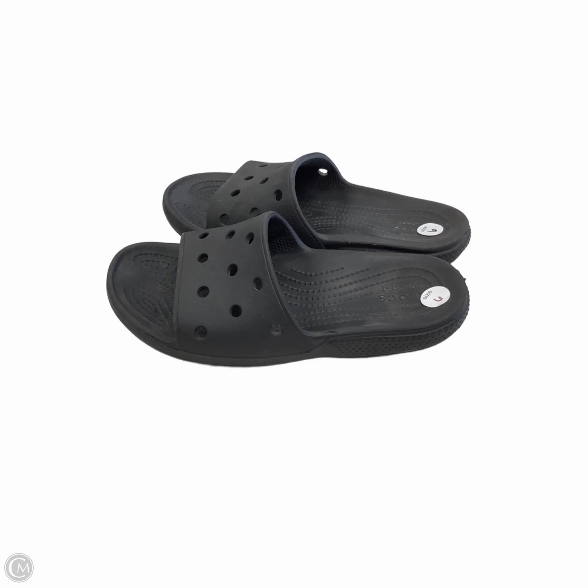 Sandals Flats By Crocs In Black, Size: 6 Lightweight Clogs