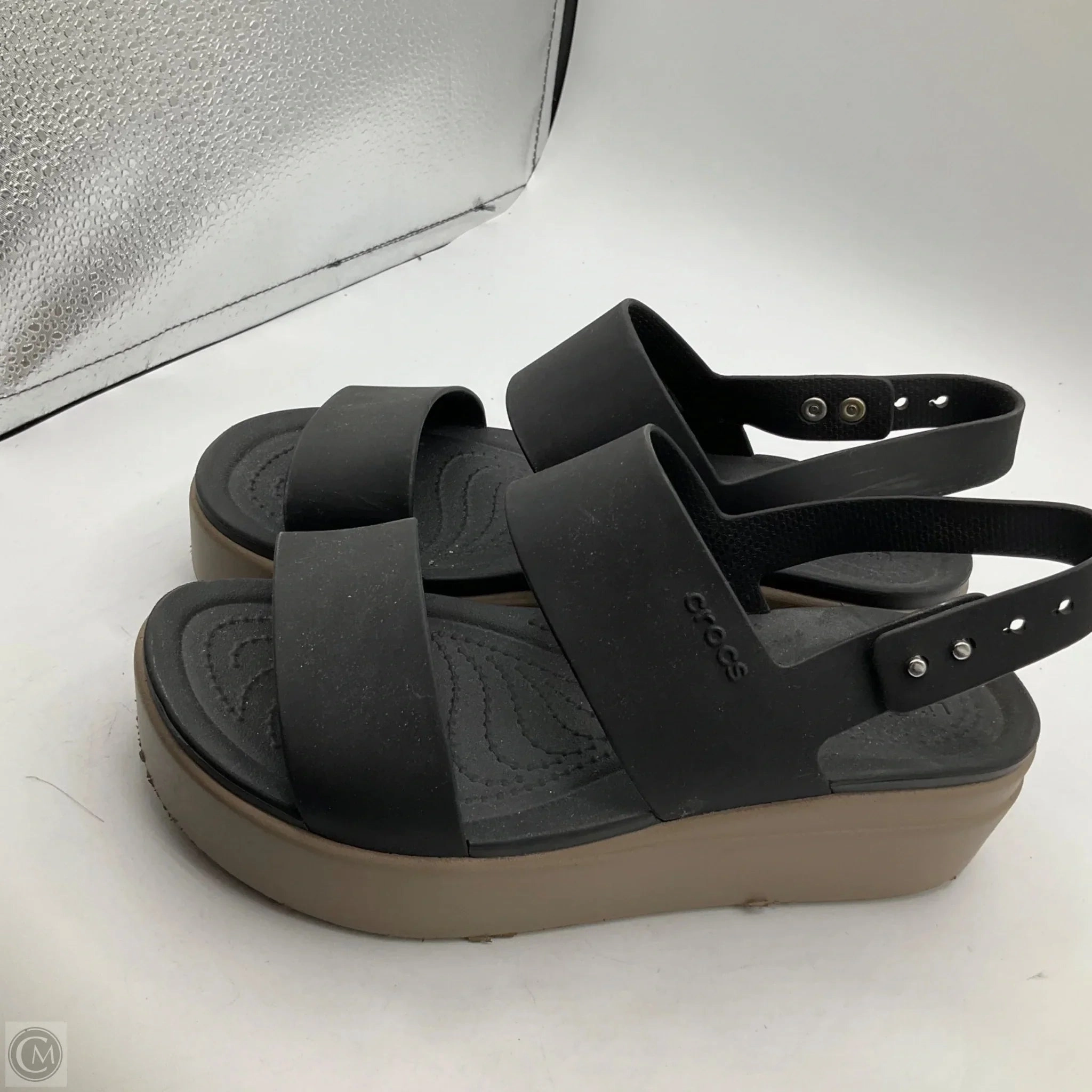 Sandals Flats By Crocs In Black, Size: 7 Lightweight Clogs