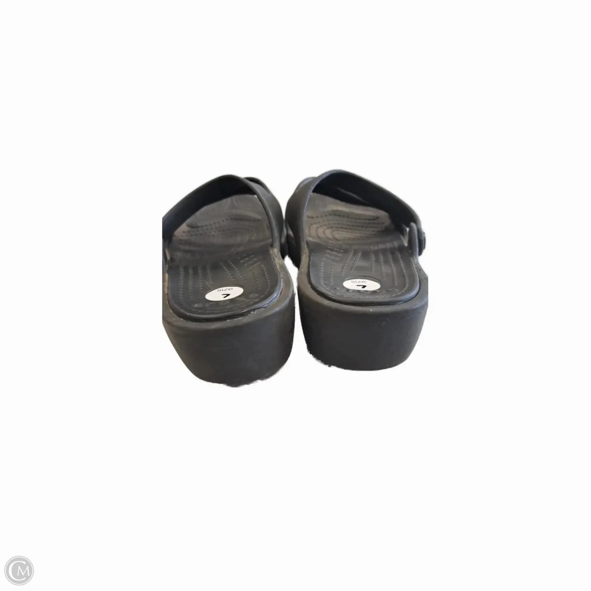 Sandals Flats By Crocs In Black, Size: 7 Lightweight Clogs