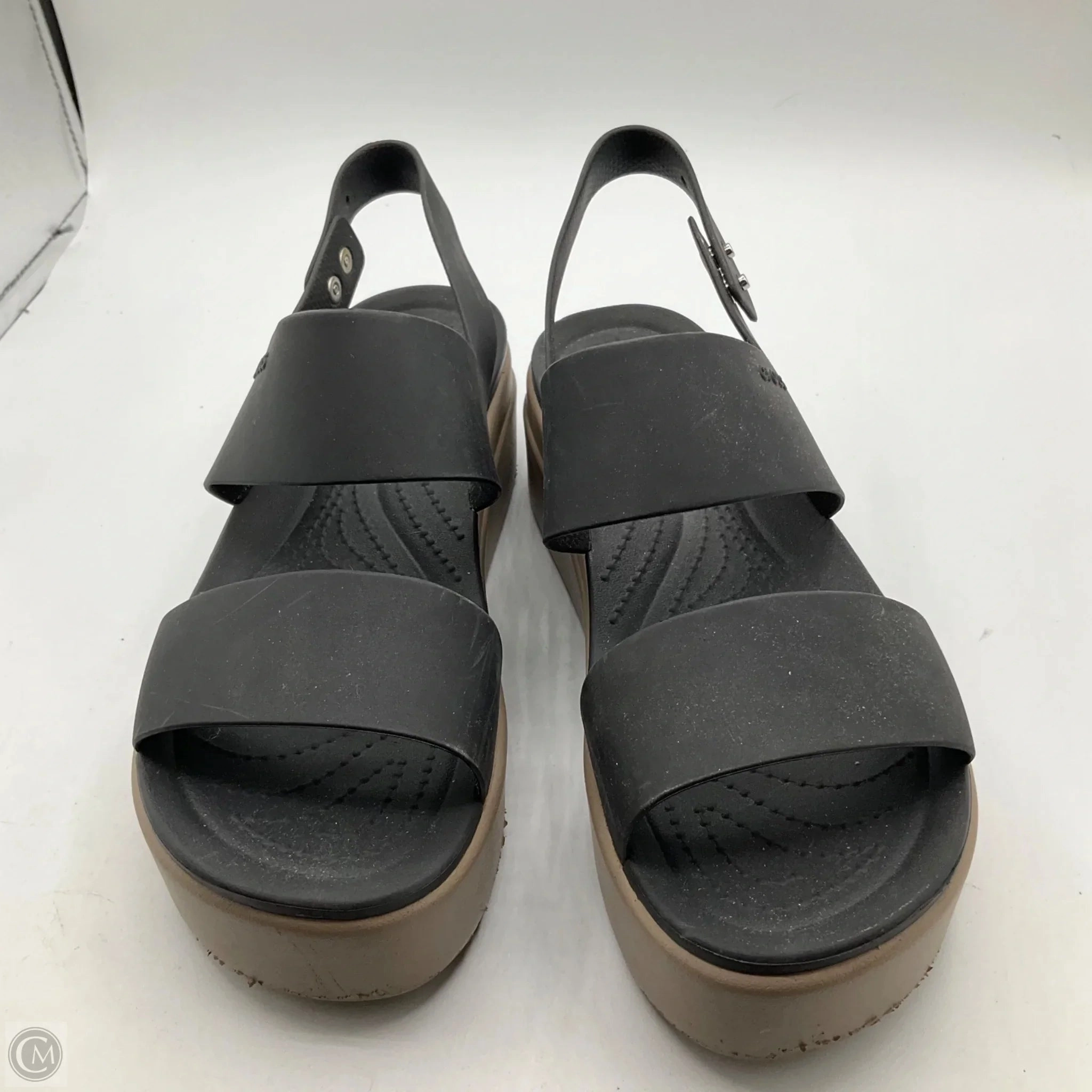 Sandals Flats By Crocs In Black, Size: 7 Lightweight Clogs