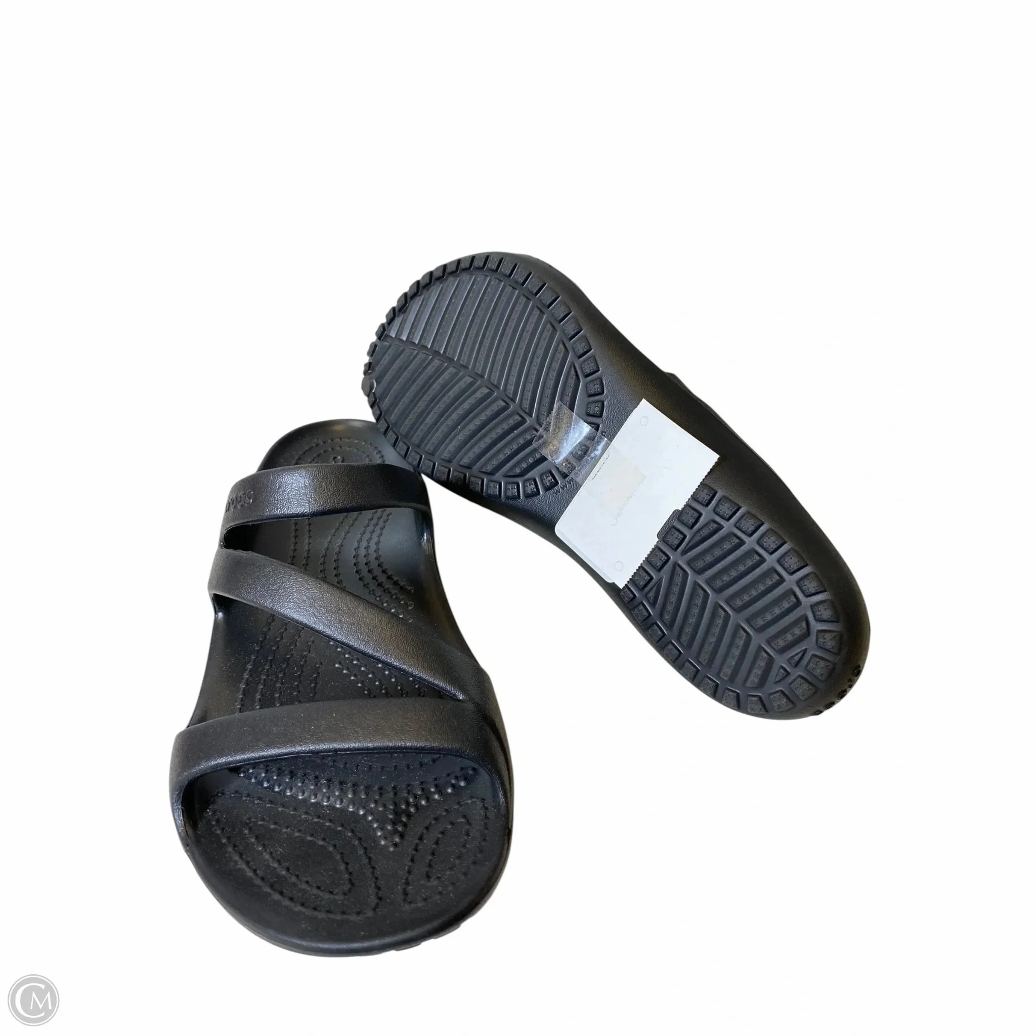 Sandals Flats By Crocs In Black, Size: 7 Lightweight Clogs