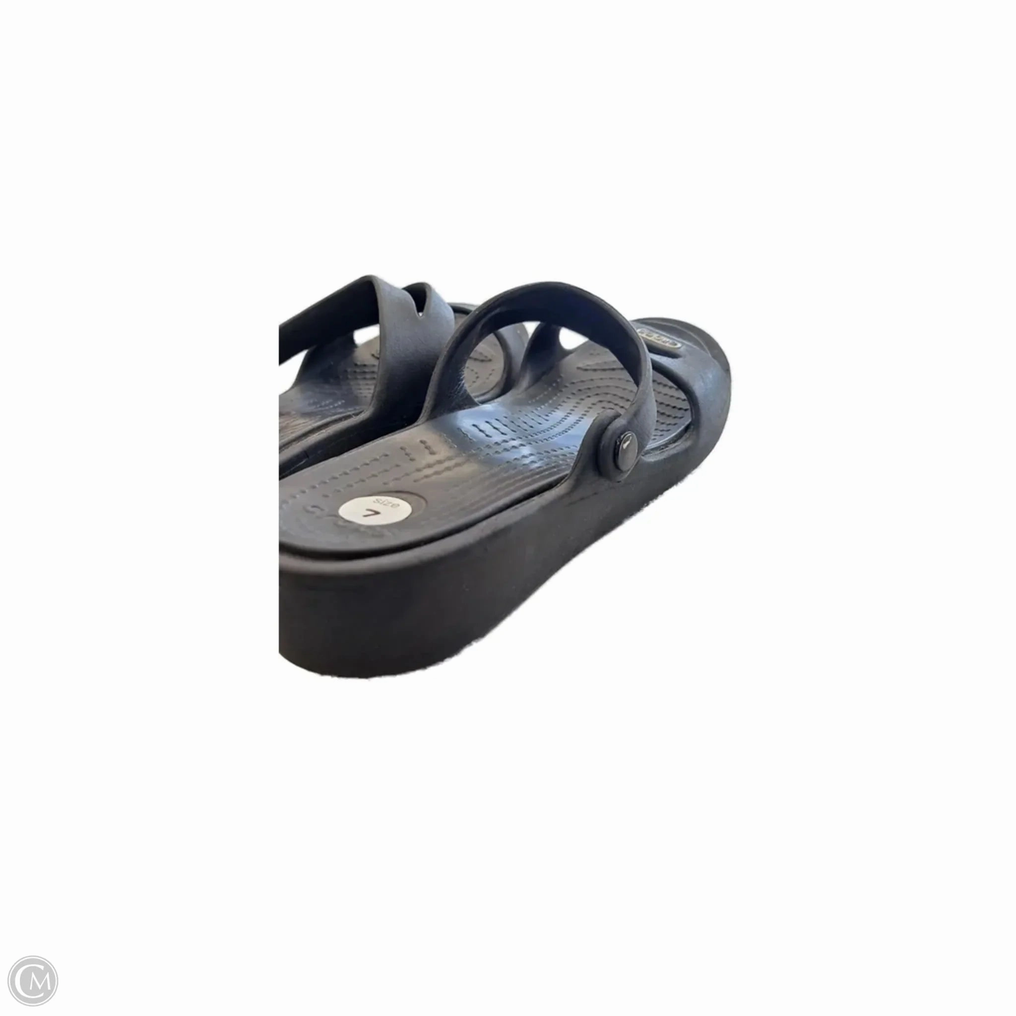 Sandals Flats By Crocs In Black, Size: 7 Lightweight Clogs