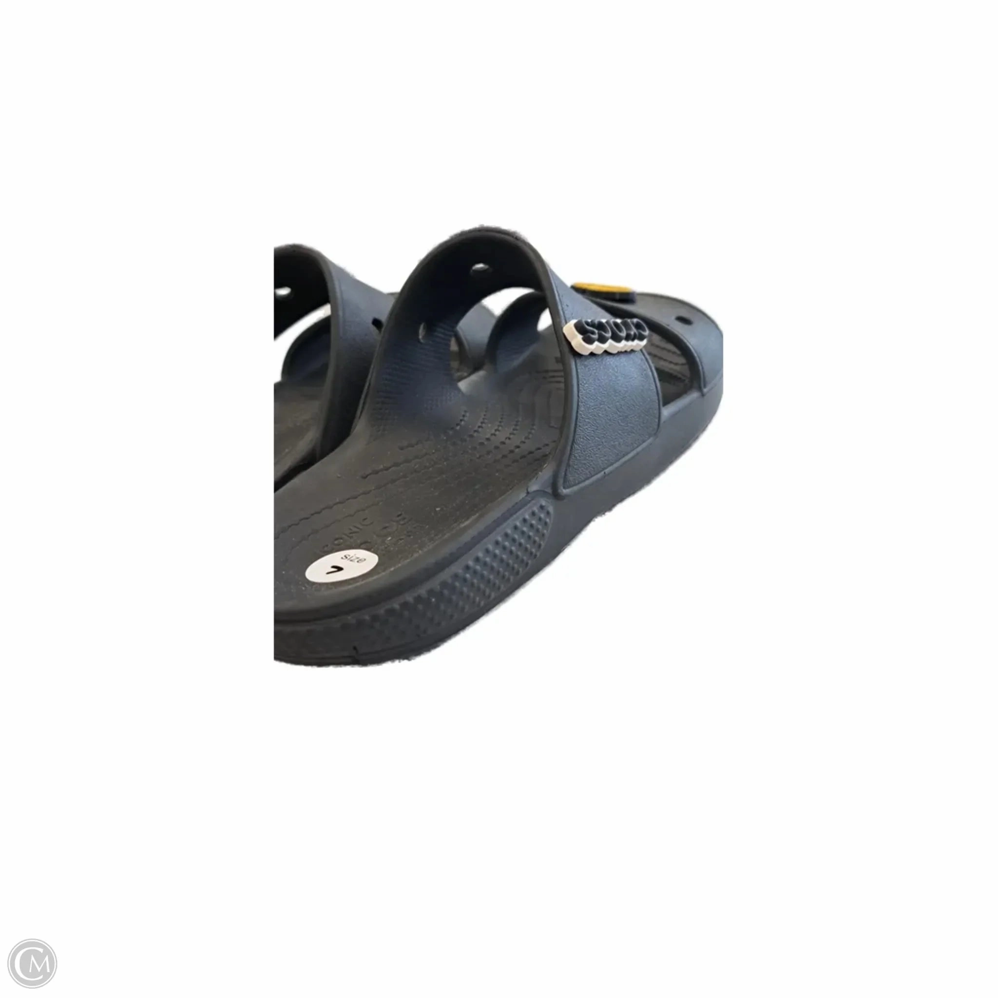 Sandals Flats By Crocs In Black, Size: 7 Lightweight Clogs