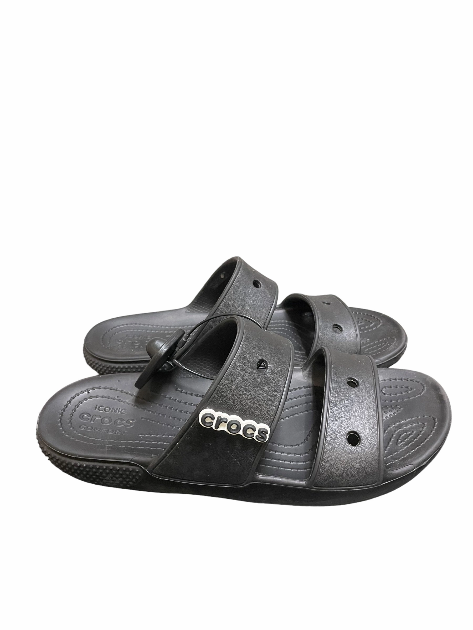 Sandals Flats By Crocs In Black, Size: 8 Crocs clogs with lightweight comfort