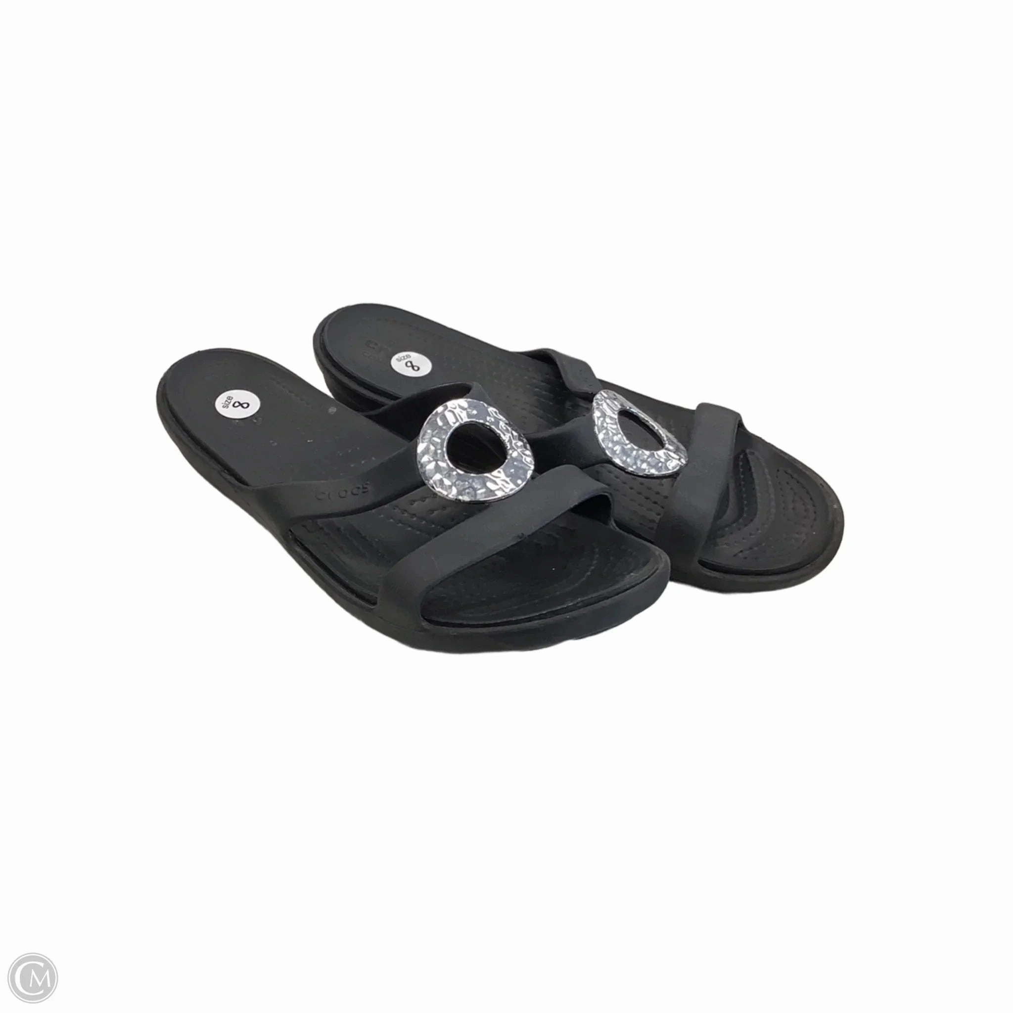 Sandals Flats By Crocs In Black, Size: 8 Crocs clogs with lightweight comfort
