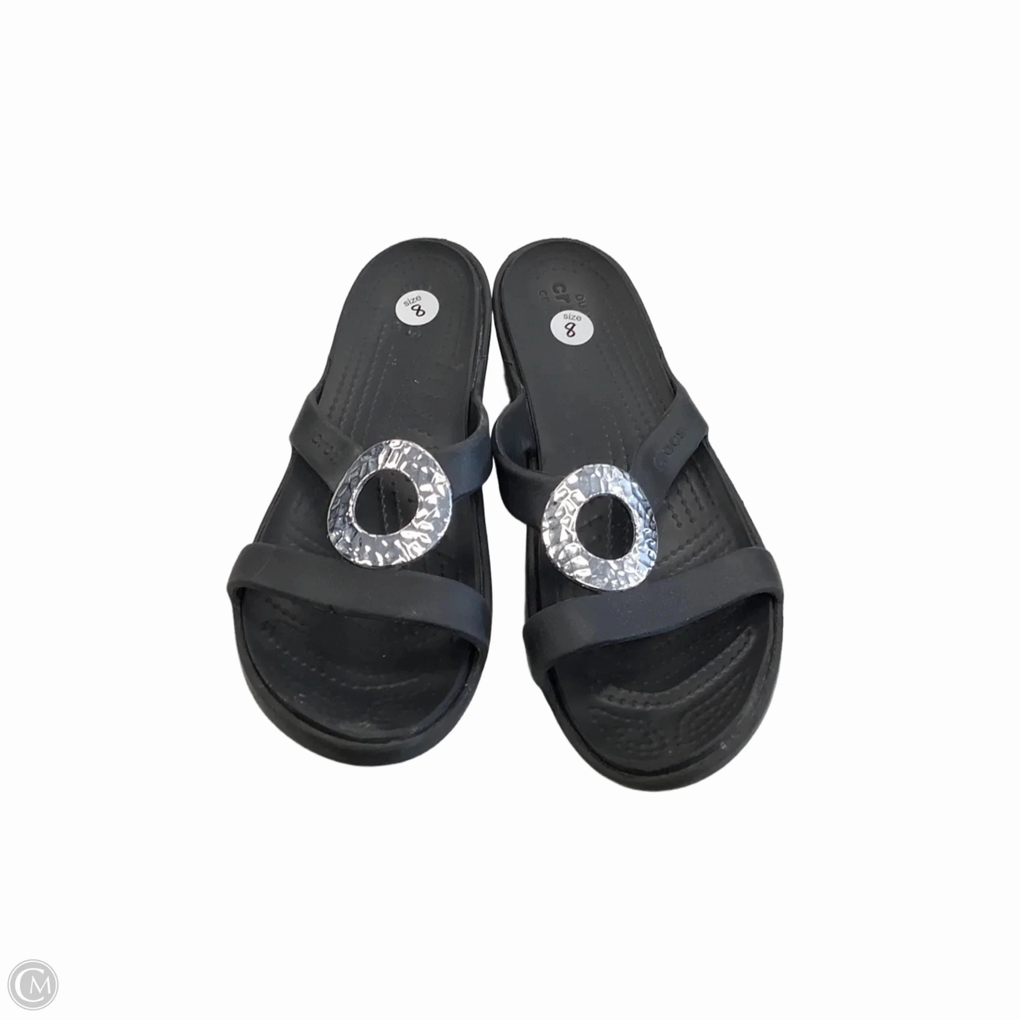 Sandals Flats By Crocs In Black, Size: 8 Lightweight Clogs