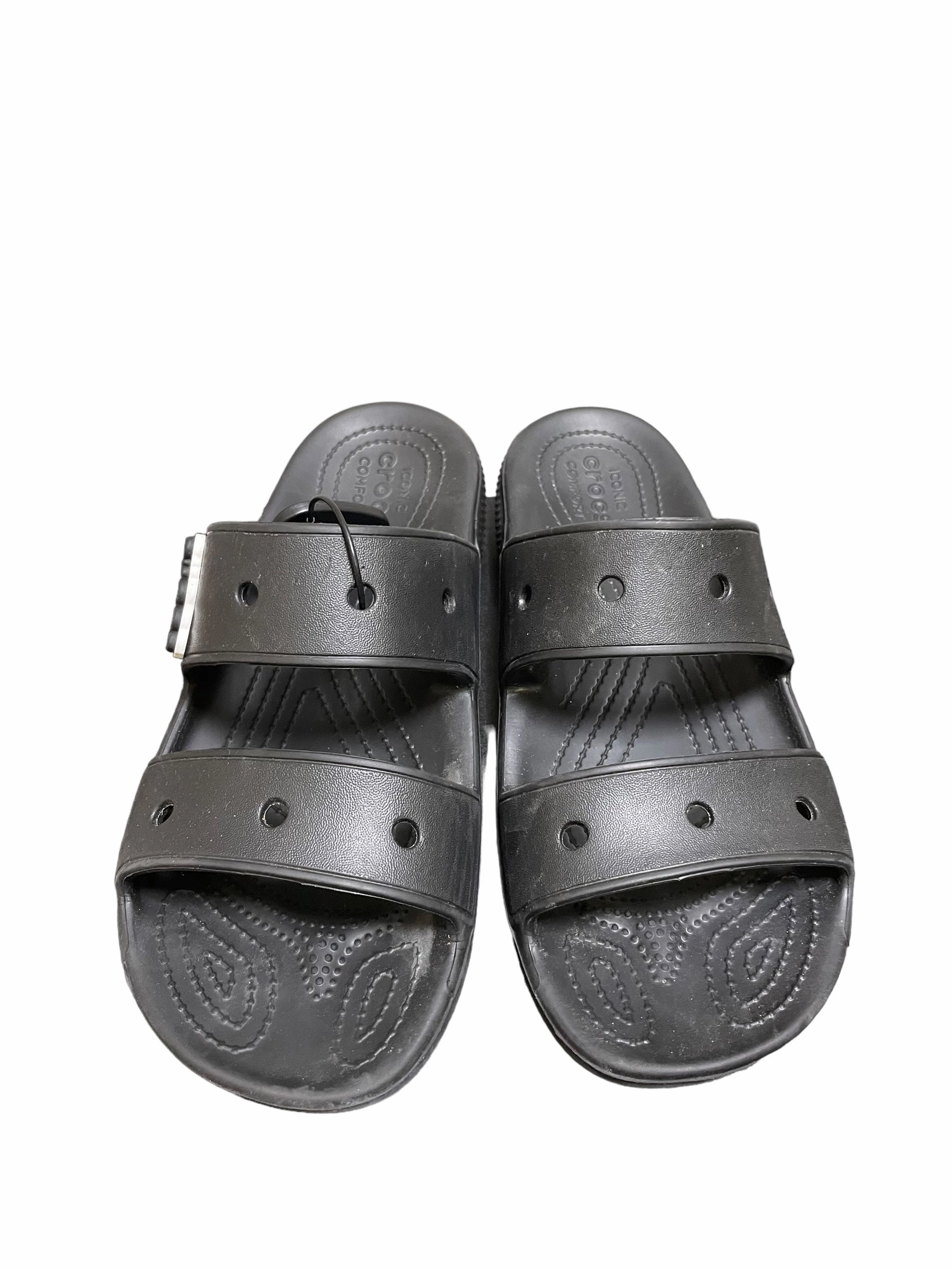 Sandals Flats By Crocs In Black, Size: 8 Lightweight Clogs