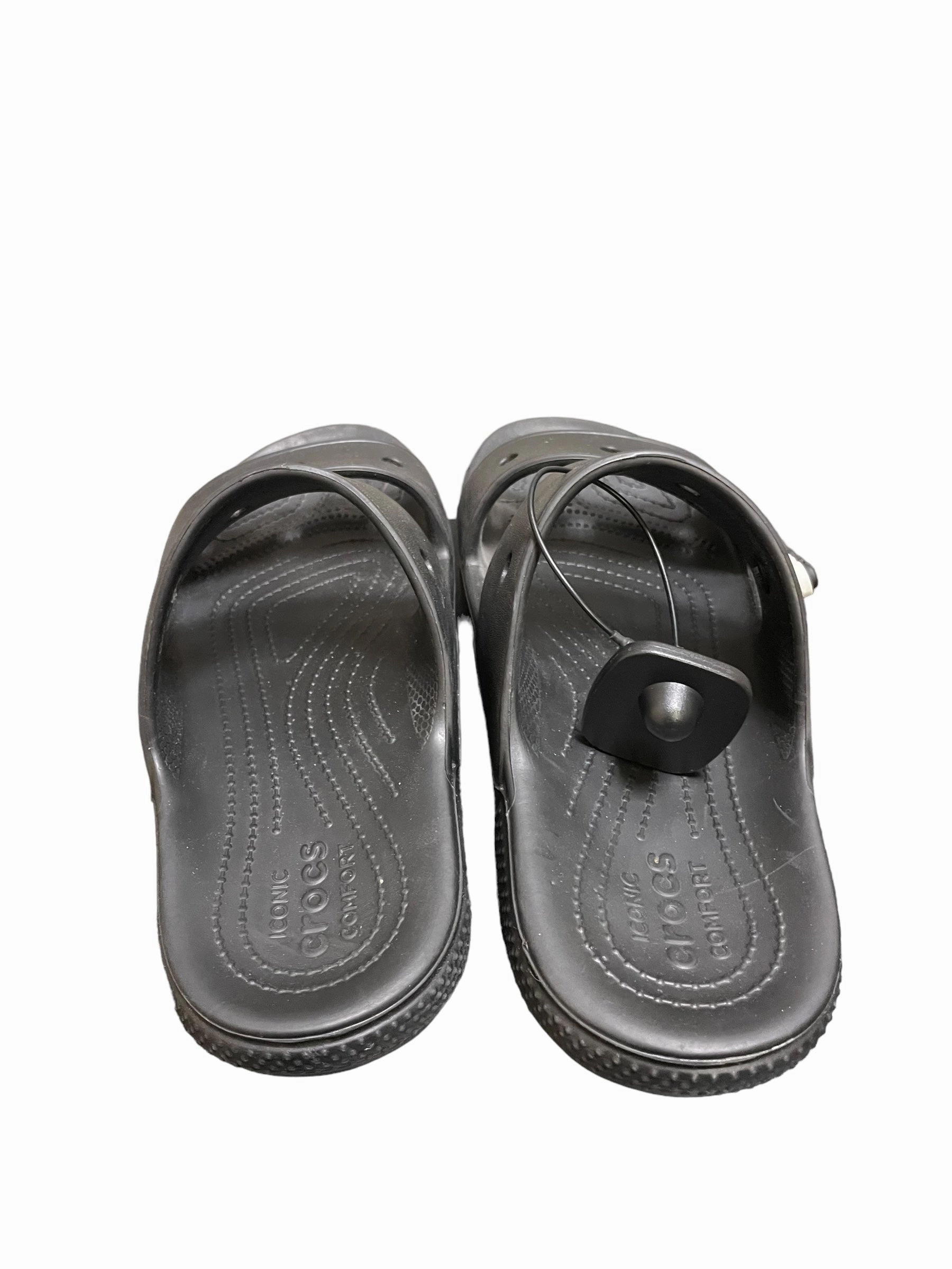 Sandals Flats By Crocs In Black, Size: 8 Lightweight Clogs