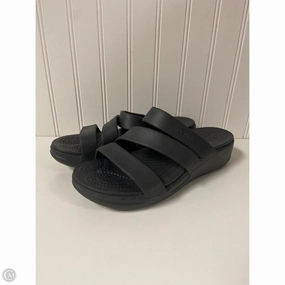 Sandals Flats By Crocs In Black, Size: 9 Crocs clogs with lightweight comfort