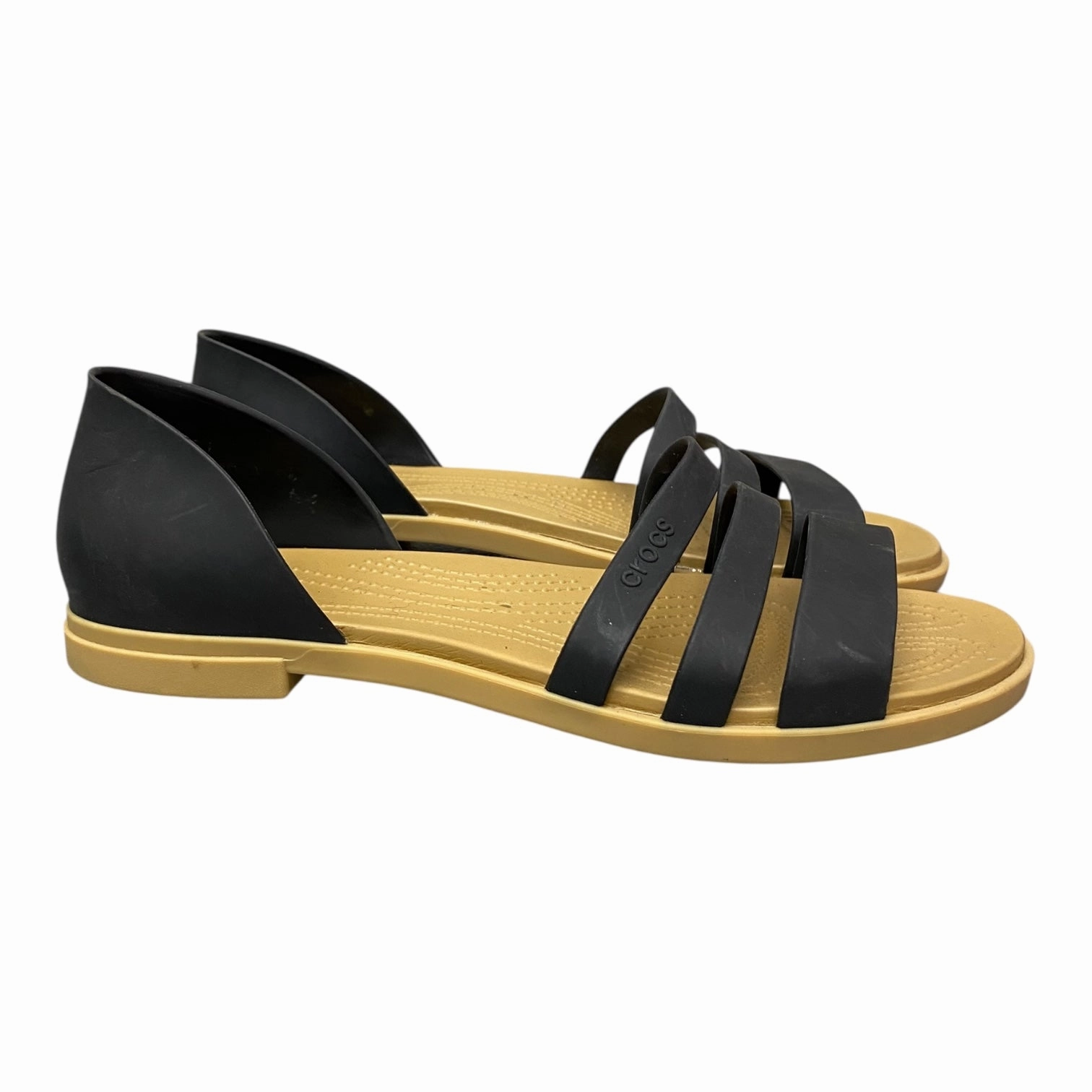 Sandals Flats By Crocs In Black, Size:9 Lightweight Clogs