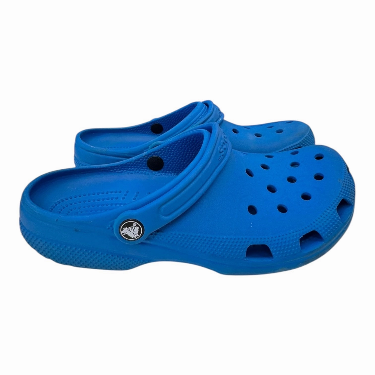 Sandals Flats By Crocs In Blue, Size:12 Lightweight Clogs
