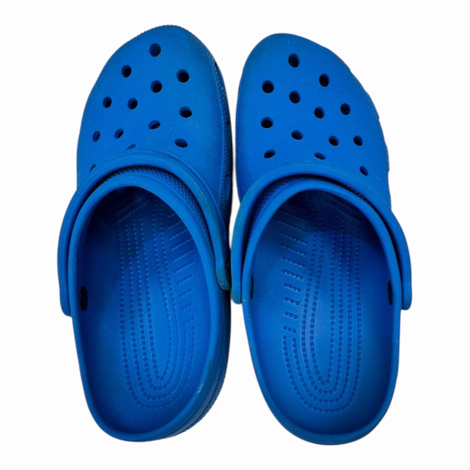 Sandals Flats By Crocs In Blue, Size:12 Lightweight Clogs
