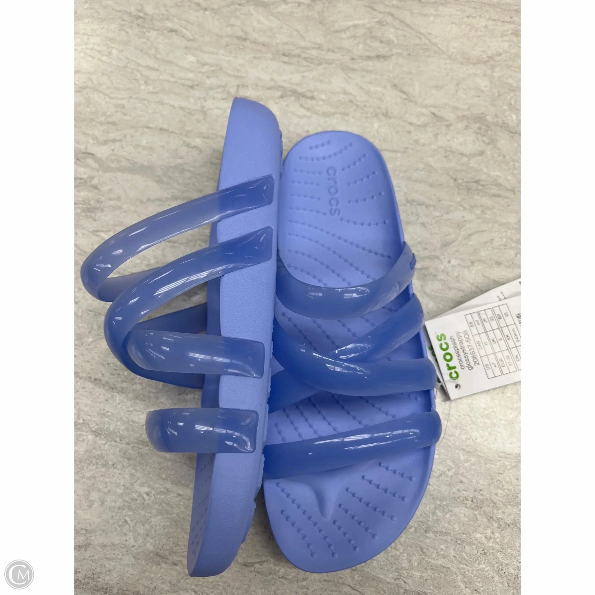 Sandals Flats By Crocs In Blue, Size: 7 Lightweight Clogs