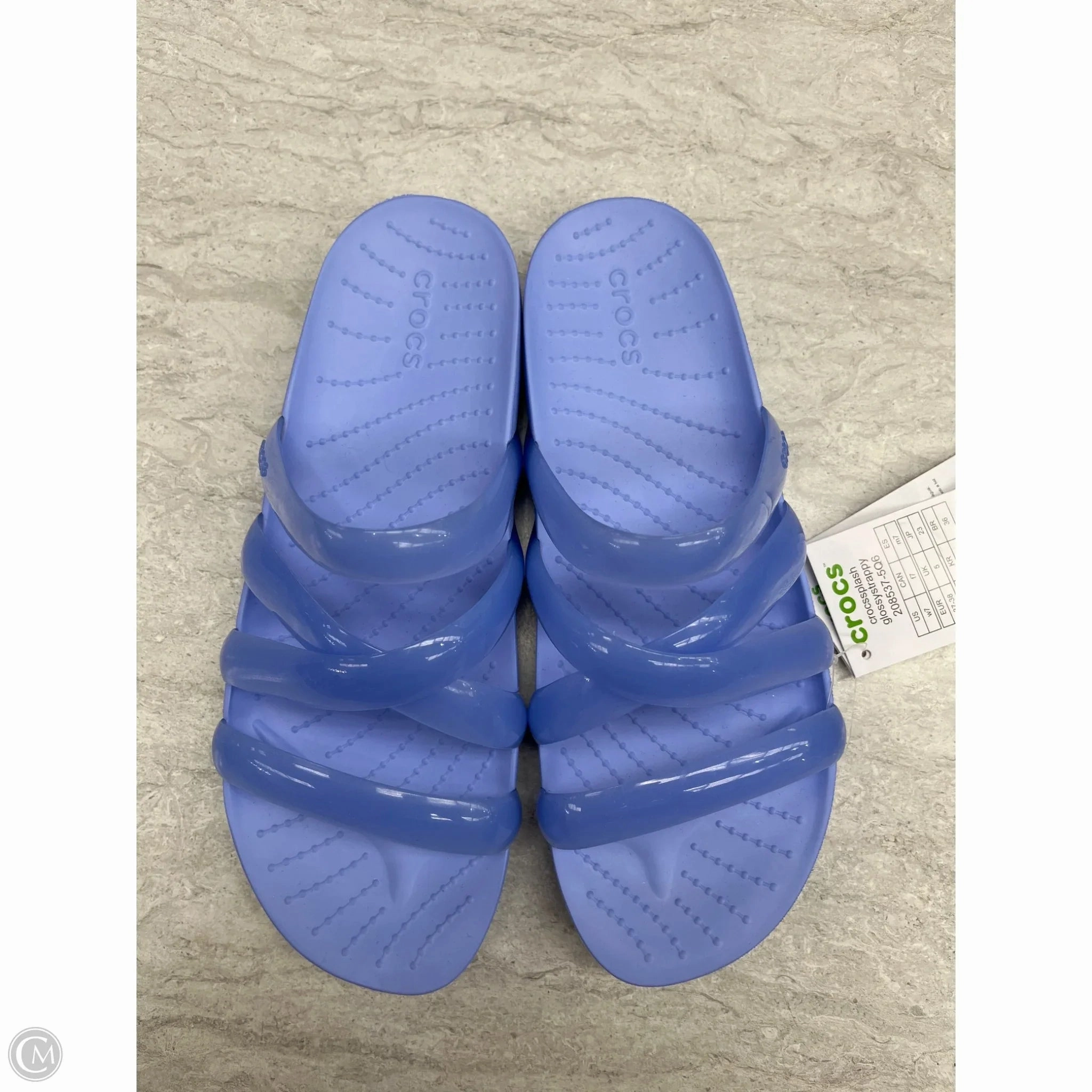 Sandals Flats By Crocs In Blue, Size: 7 Crocs clogs with lightweight comfort