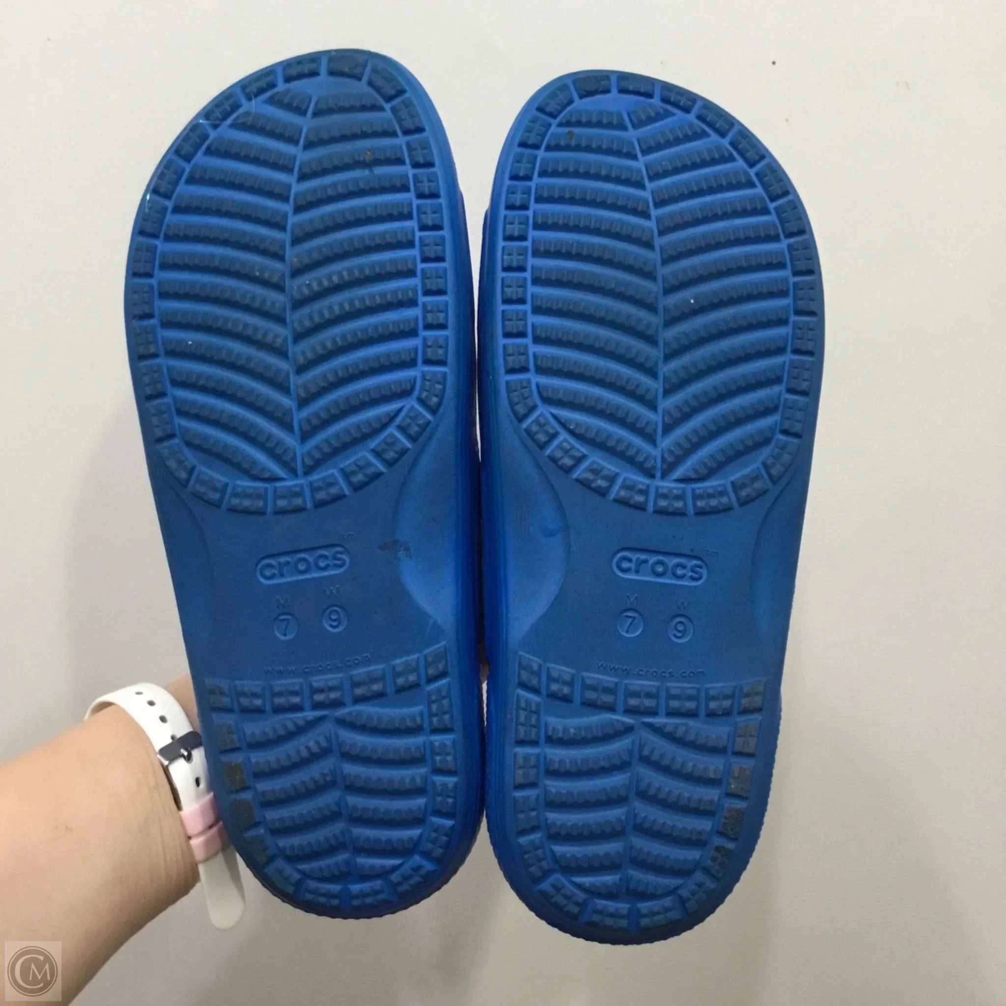 Sandals Flats By Crocs In Blue, Size: 9 Lightweight Clogs