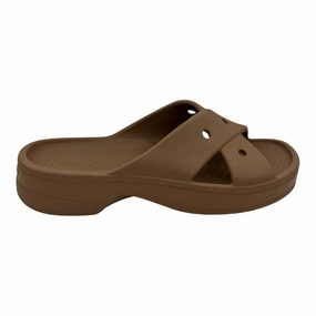 Sandals Flats By Crocs In Brown, Size:7 Crocs clogs with lightweight comfort