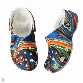 Sandals Flats By Crocs In Multi-colored, Size: 7 Crocs clogs with lightweight comfort