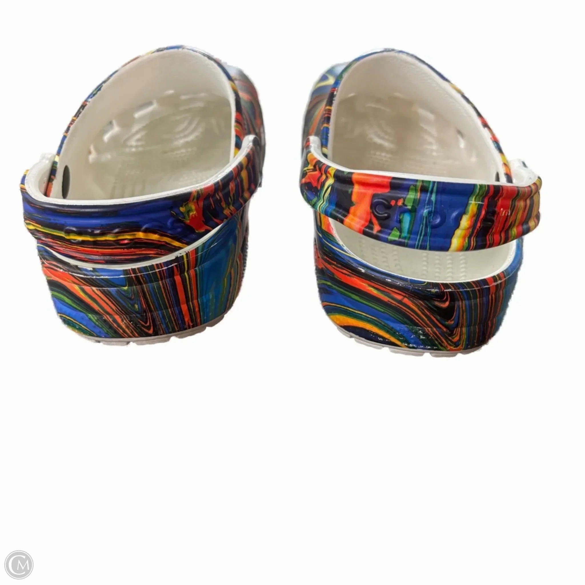 Sandals Flats By Crocs In Multi-colored, Size: 7 Lightweight Clogs
