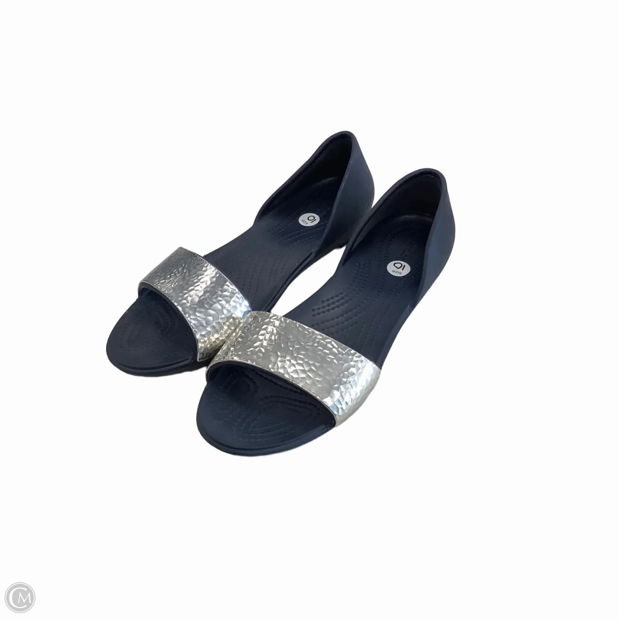 Sandals Flats By Crocs In Navy, Size: 10 Crocs clogs with lightweight comfort