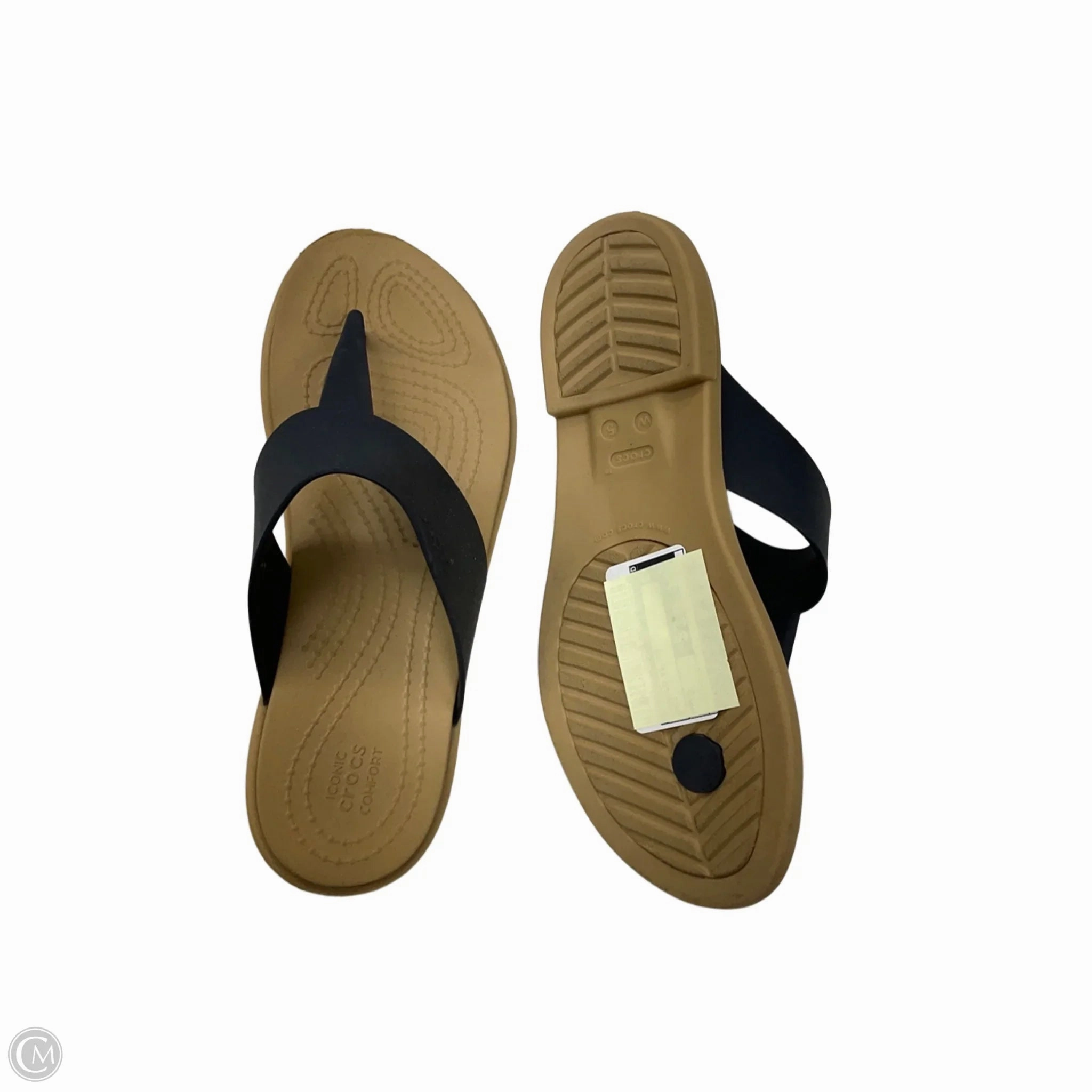 Sandals Flats By Crocs In Navy, Size: 5 Lightweight Clogs