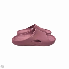 Sandals Flats By Crocs In Pink, Size: 11 Crocs clogs with lightweight comfort