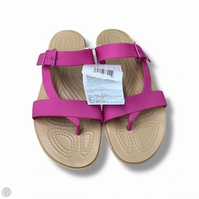 Sandals Flats By Crocs In Pink, Size: 6 Crocs clogs with lightweight comfort