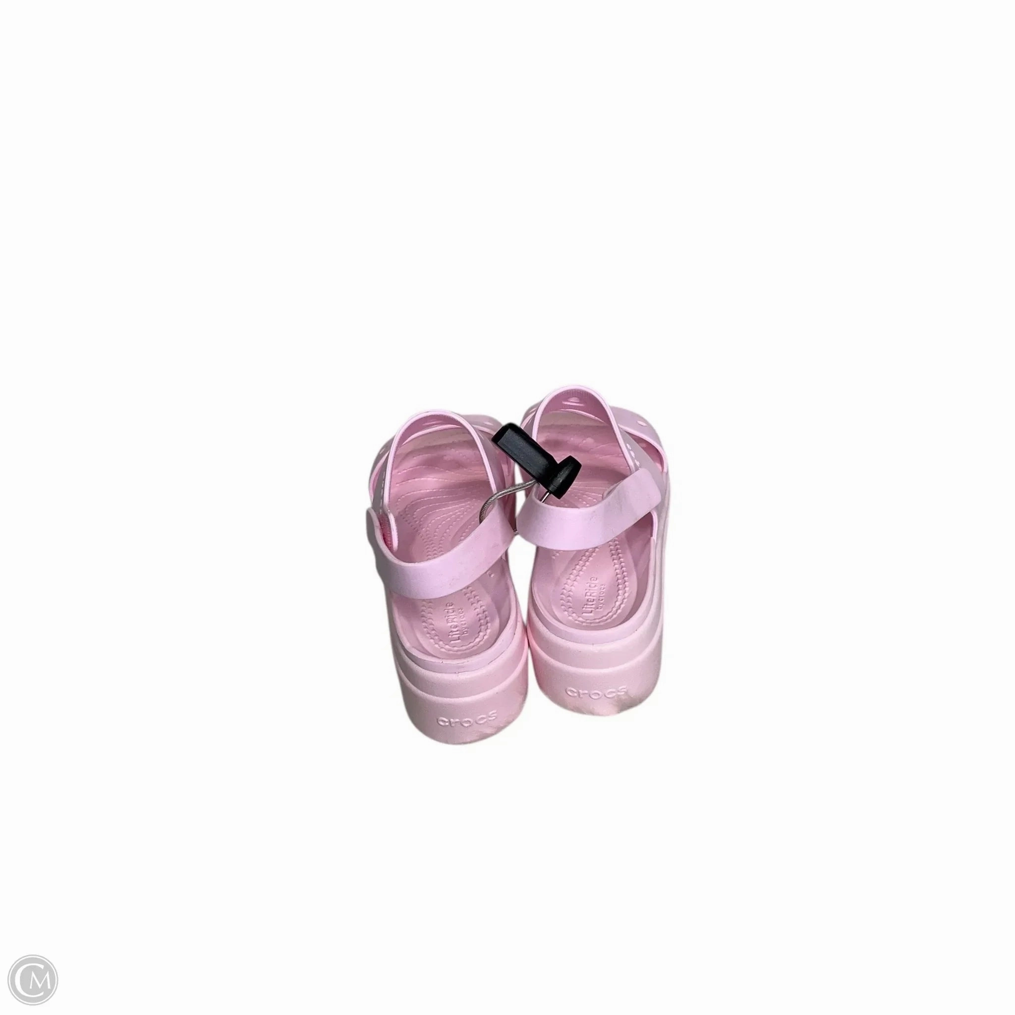 Sandals Flats By Crocs In Pink, Size: 6 Lightweight Clogs