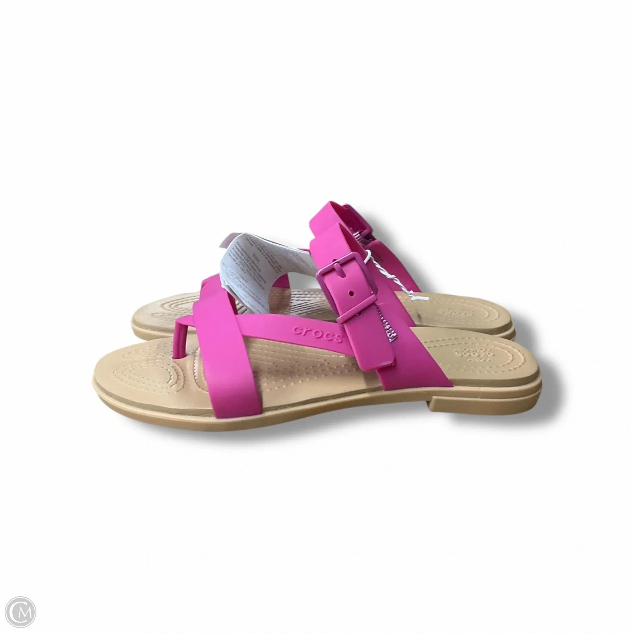 Sandals Flats By Crocs In Pink, Size: 6 Lightweight Clogs