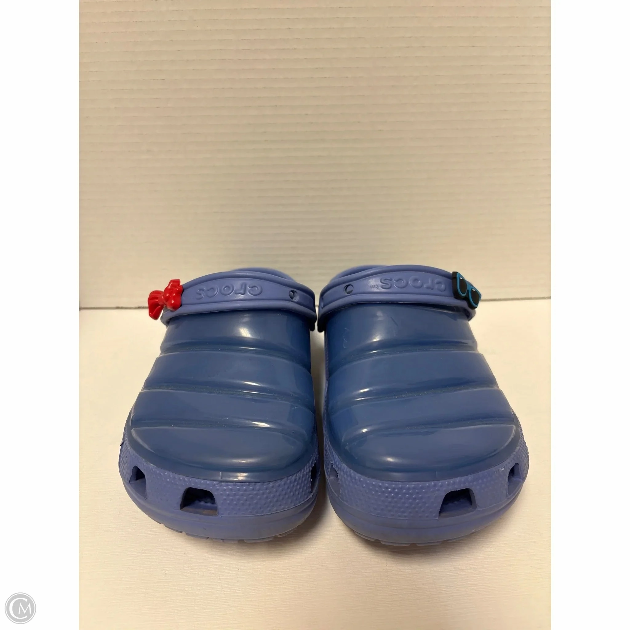 Sandals Flats By Crocs In Purple, Size: 9 Crocs clogs with lightweight comfort