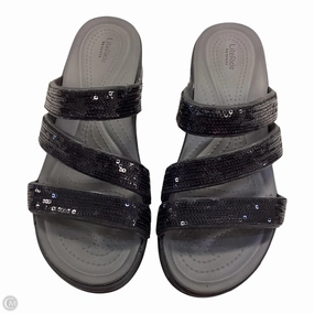 Sandals Flip Flops By Crocs In Black, Size: 8 Crocs clogs with lightweight comfort