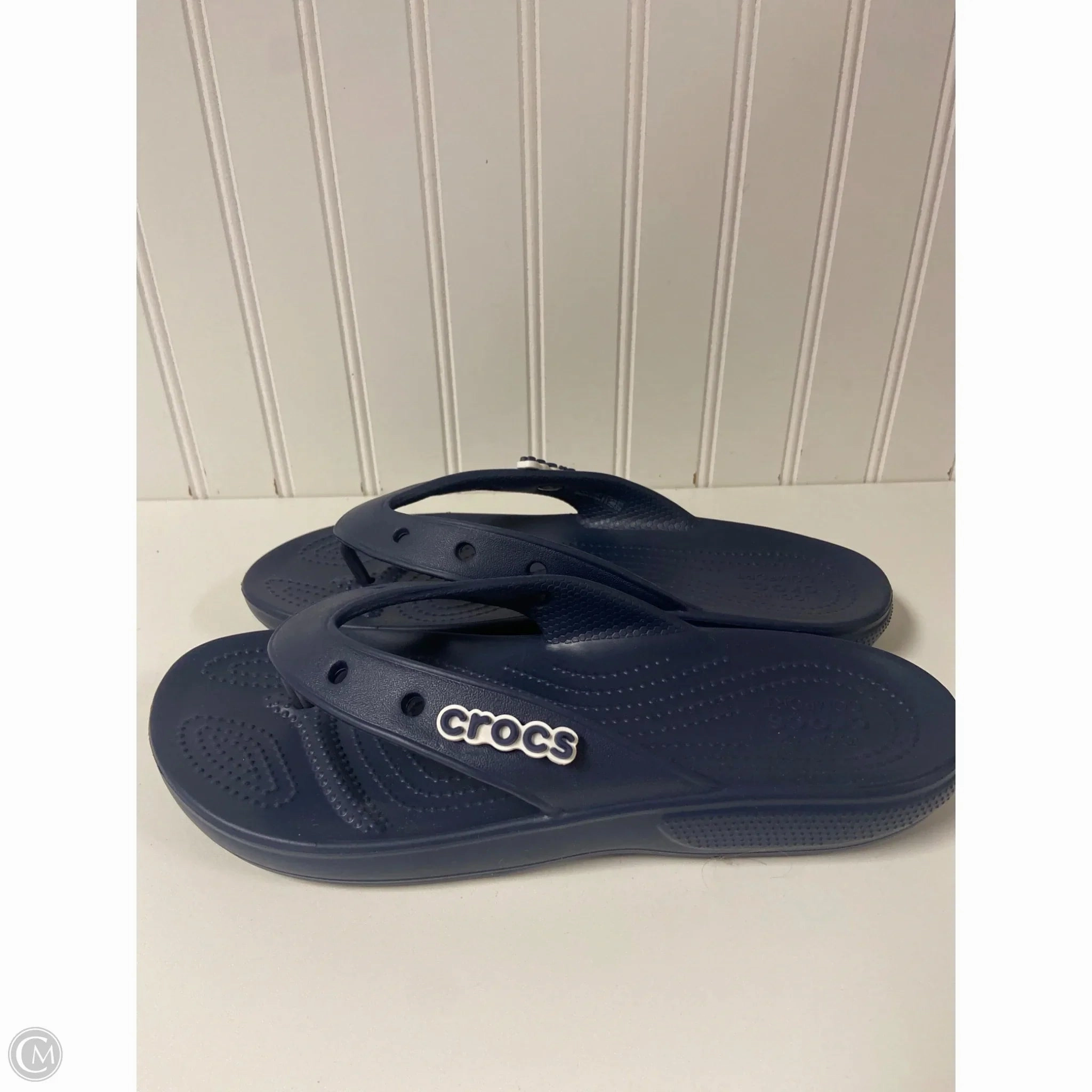 Sandals Flip Flops By Crocs In Navy, Size: 11 Lightweight Clogs