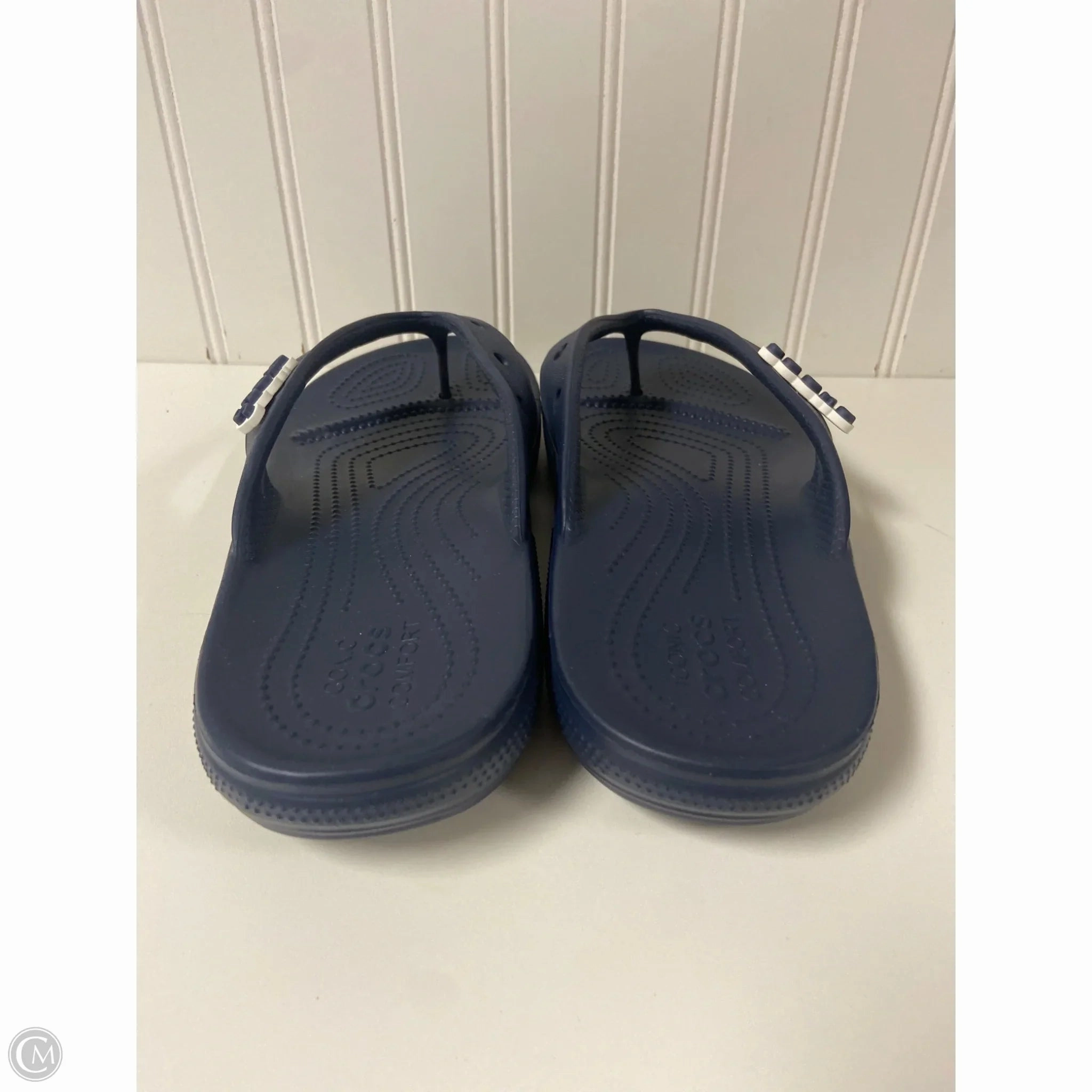 Sandals Flip Flops By Crocs In Navy, Size: 11 Lightweight Clogs