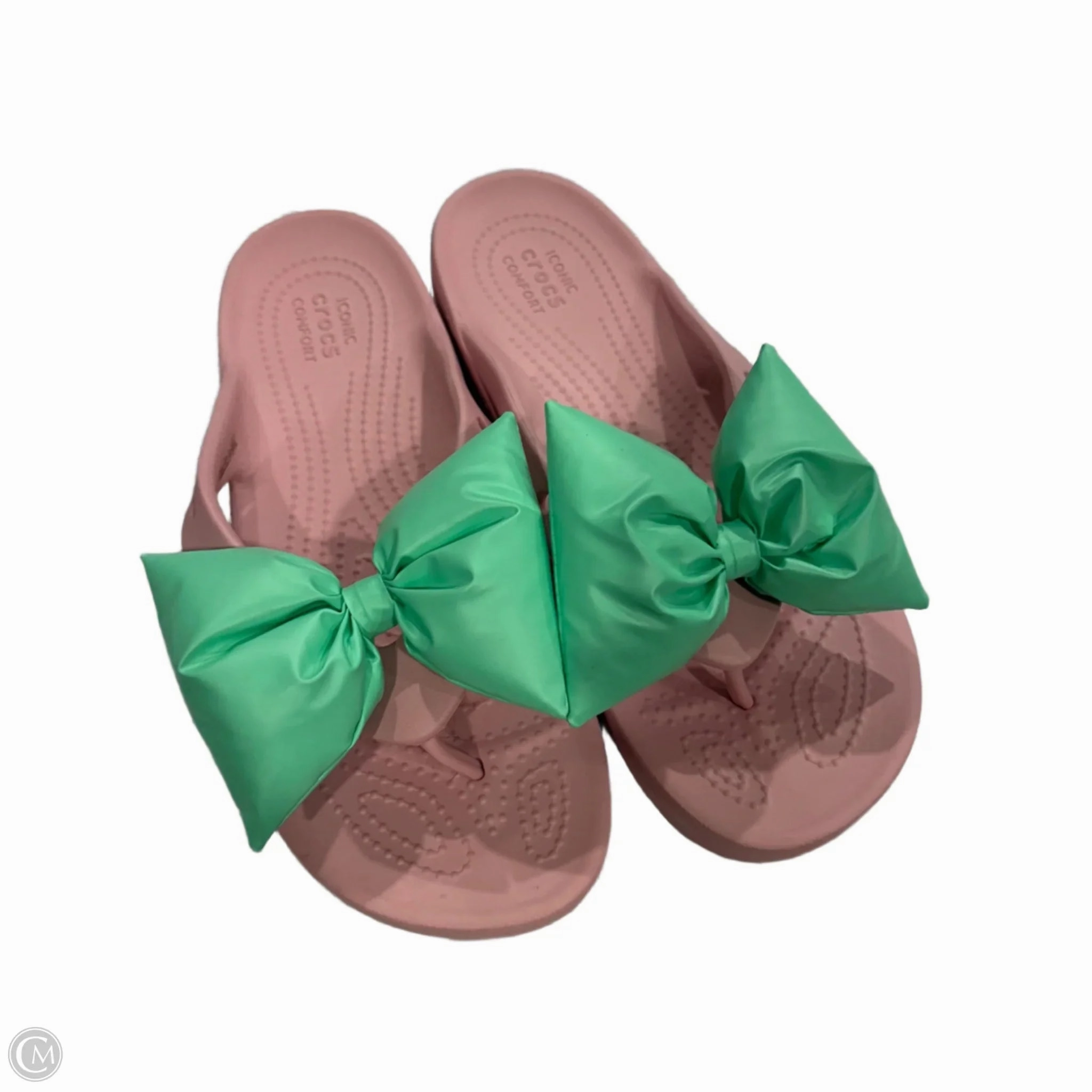 Sandals Flip Flops By Crocs In Pink, Size: 10 Lightweight Clogs