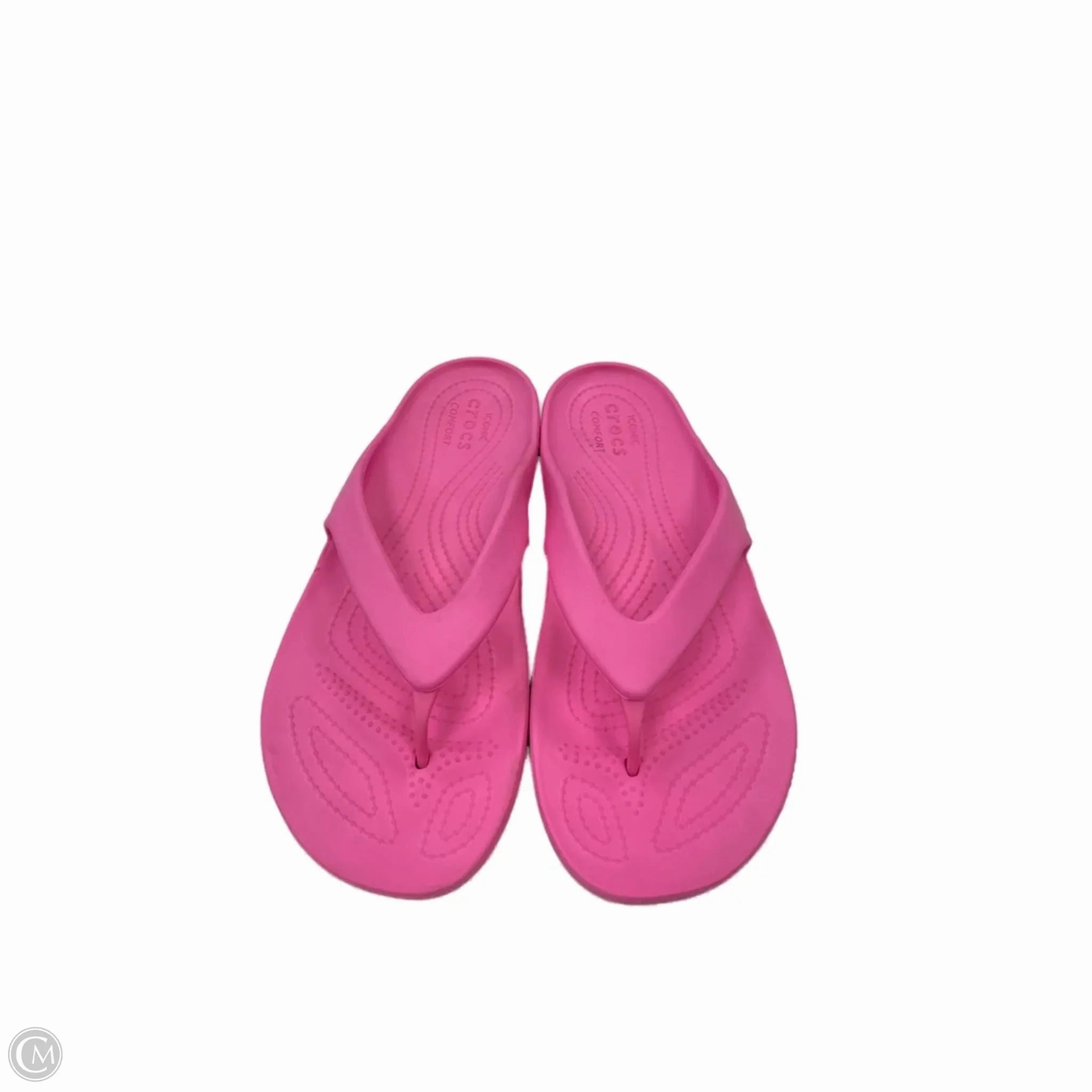 Sandals Flip Flops By Crocs In Pink, Size: 9 Crocs clogs with lightweight comfort