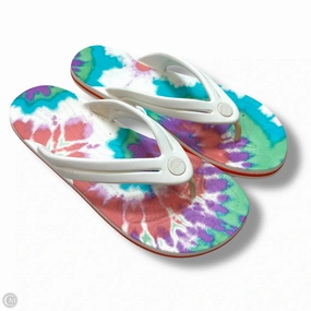 Sandals Flip Flops By Crocs In Tie Dye Print, Size: 9 Crocs clogs with lightweight comfort