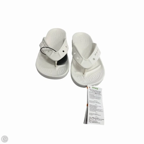 Sandals Flip Flops By Crocs In White, Size: 7 Crocs clogs with lightweight comfort