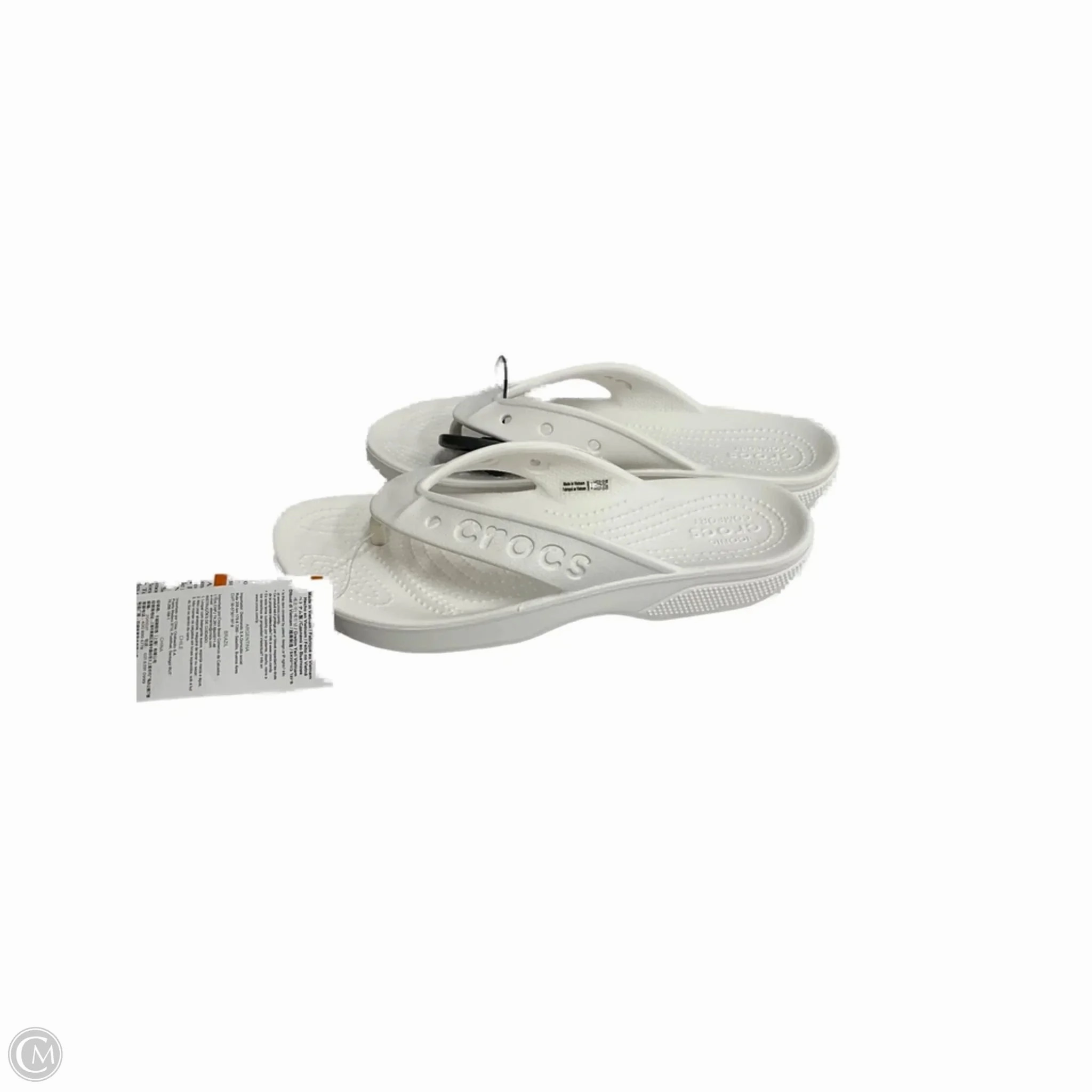 Sandals Flip Flops By Crocs In White, Size: 7 Lightweight Clogs