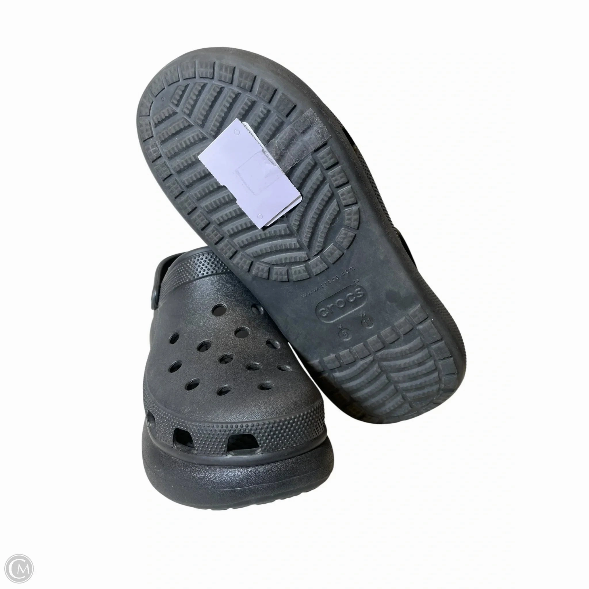 Sandals Heels Platform By Crocs In Black, Size: 11 Lightweight Clogs