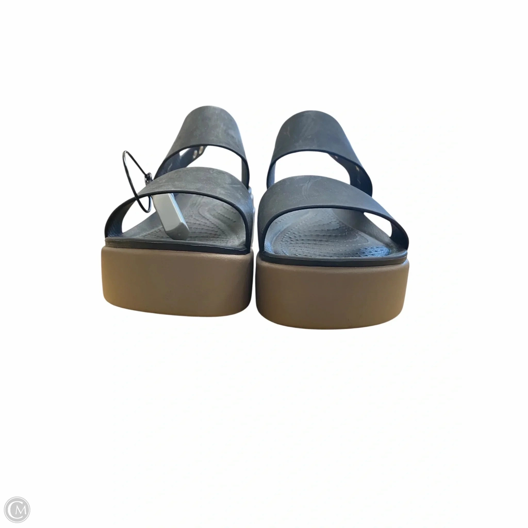 Sandals Heels Wedge By Crocs In Black, Size: 8 Lightweight Clogs