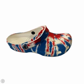Sandals Sport By Crocs In Blue & Red & White, Size: 8 Crocs clogs with lightweight comfort