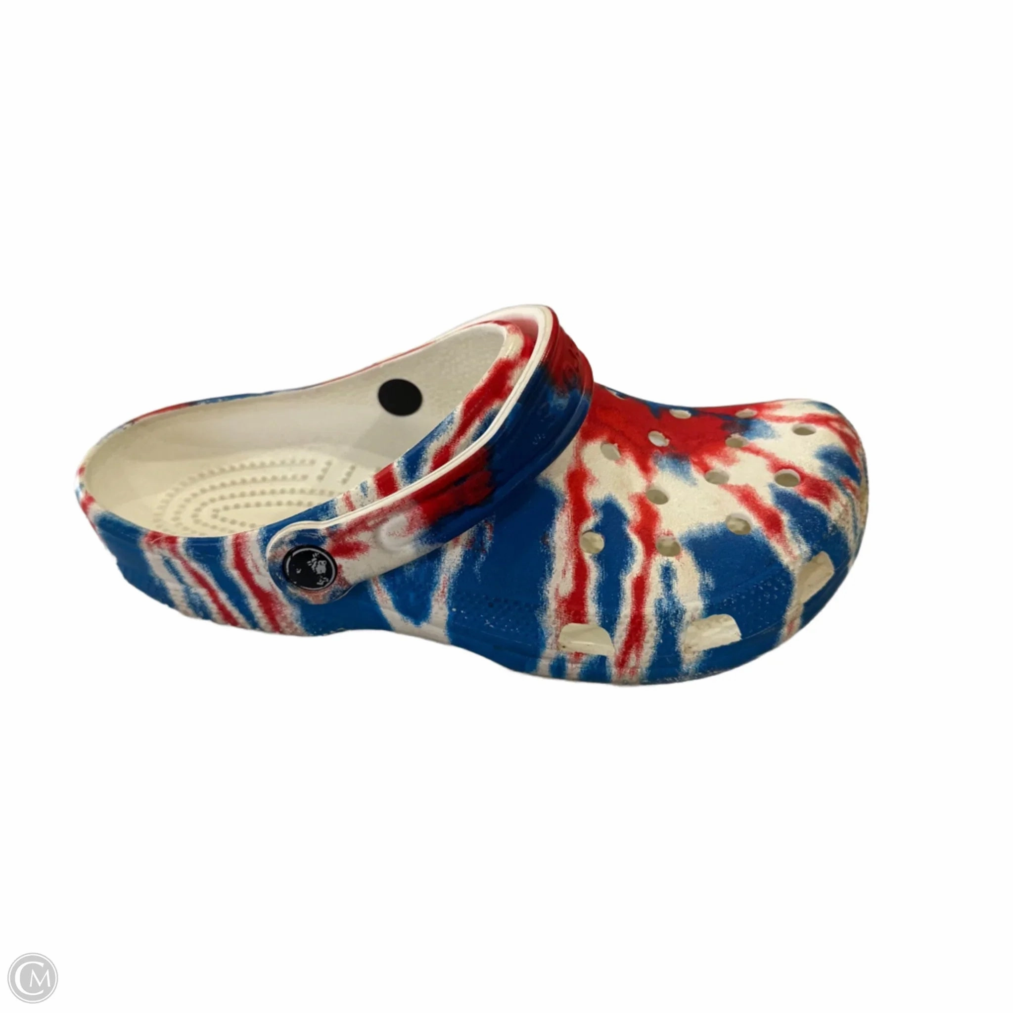 Sandals Sport By Crocs In Blue & Red & White, Size: 8 Crocs clogs with lightweight comfort