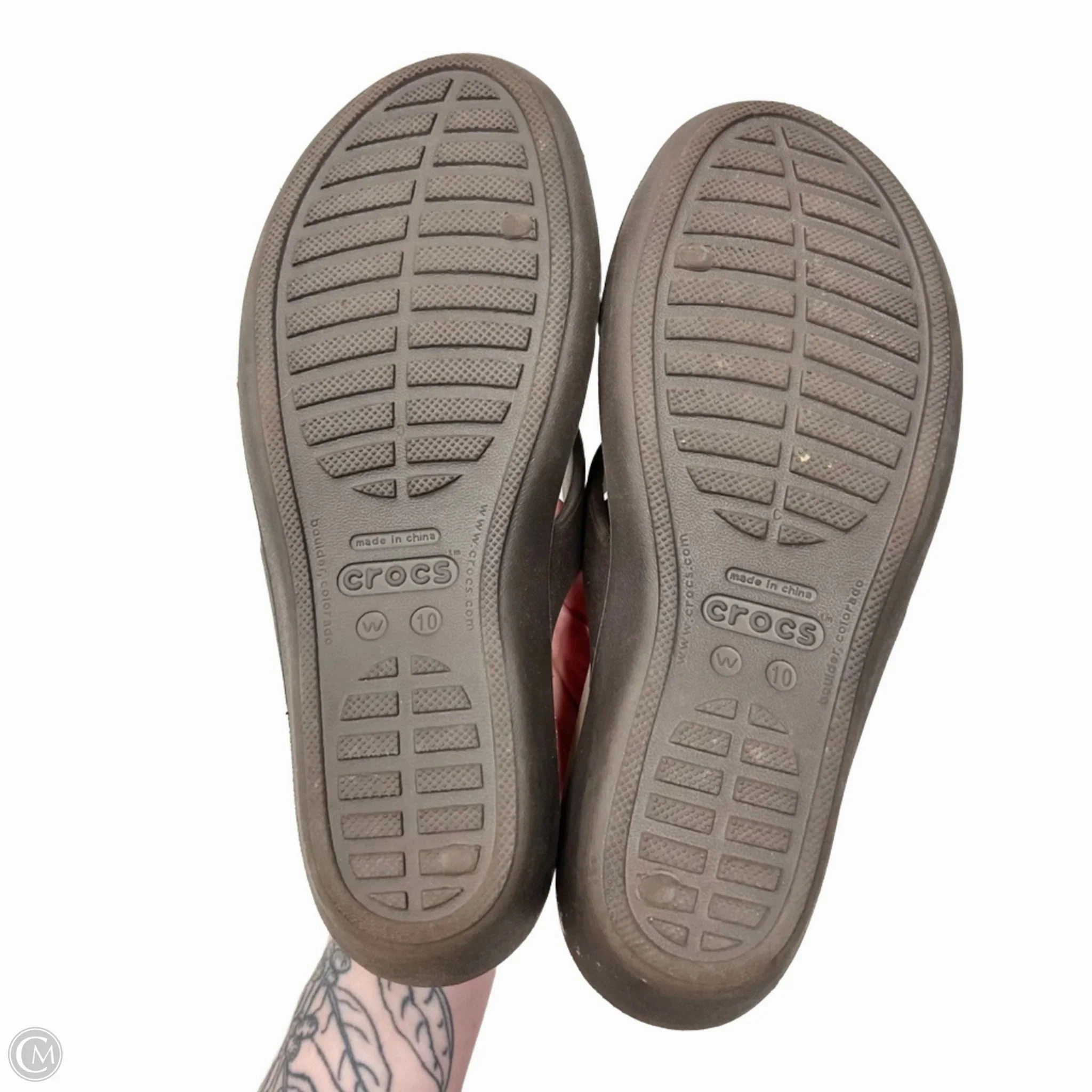 Sandals Sport By Crocs In Brown, Size: 10 Lightweight Clogs