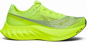 Saucony Endorphin Pro 4 Mens Running Shoes - Yellow Saucony running shoes with stability support