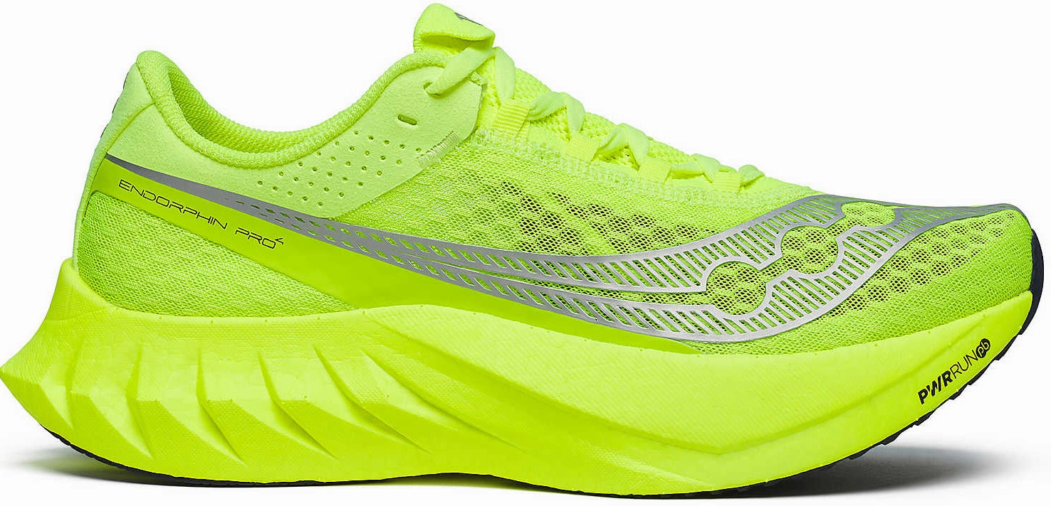 Saucony Endorphin Pro 4 Mens Running Shoes - Yellow Saucony running shoes with stability support
